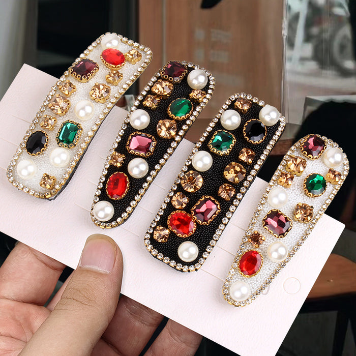 Elegant Crystal Pearl Hair Clip Accessories for Women and Girls