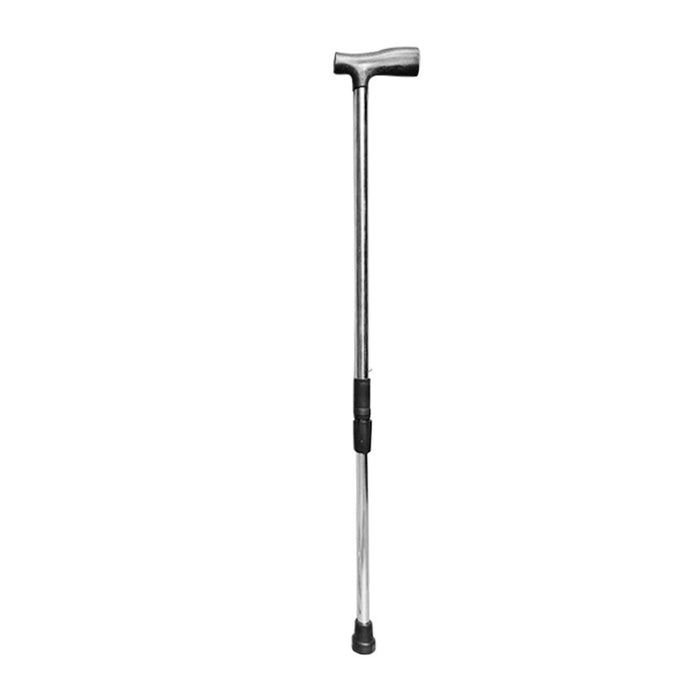 Adjustable Stainless Steel Crutch for Elderly with Anti-Slip Design and Four Legs