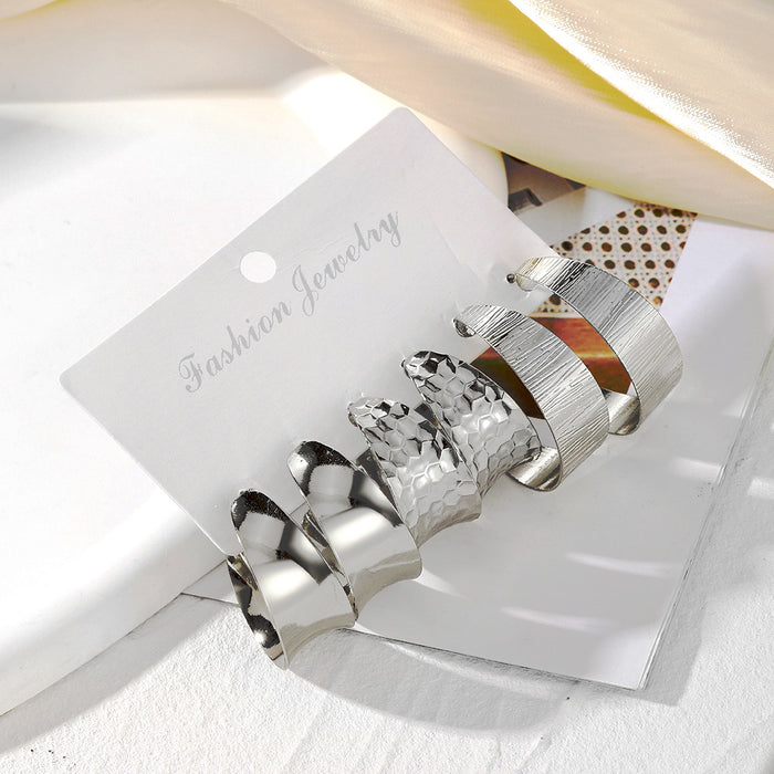 Ear Stud Set, Featuring High-quality Creative Circular Design