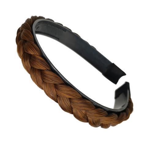 Ladies' fashionable headband with braided and toothed anti slip design