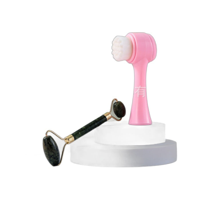 Upgrade Your Beauty Routine with Our Jade Stick Facial Massager and Cleansing Brush