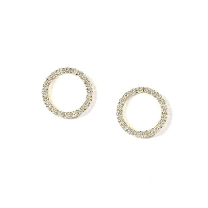 Sparkling Rhinestone Stylish Round Earrings