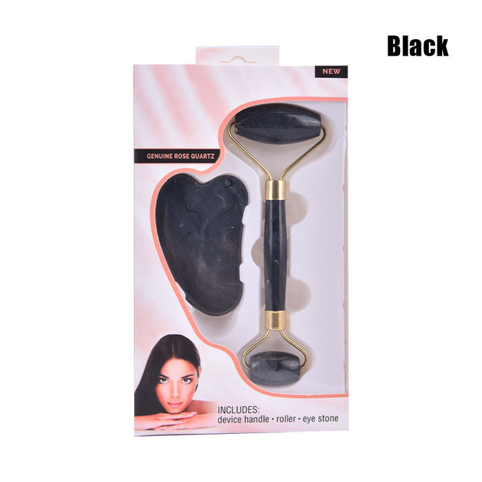 Facial Jade and Shaving Knife Massage Roller Set