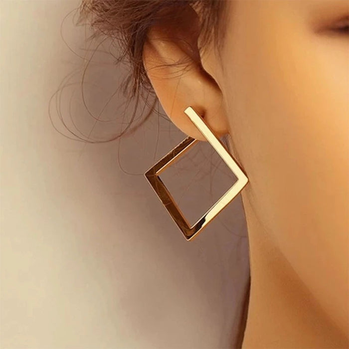 Fashionable Oversized Square Earrings