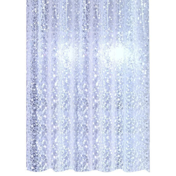 Protective shower curtain set with thicker fabric and waterproof coating