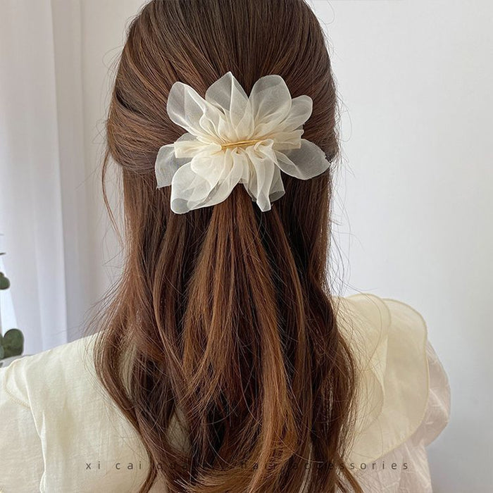 Fashionable Chiffon Flower Women's Ponytail Headwear Simple Hair Clip