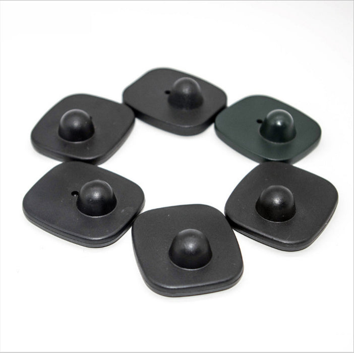 High Security RF Anti-Theft Magnet Clothing Tags for Supermarkets and Apparel Stores, Black