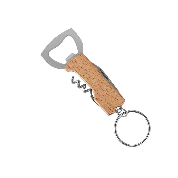 Multi-Functional 3-in-1 Stainless Steel Pocket Knife Wine and Beer Bottle Opener with Keychain