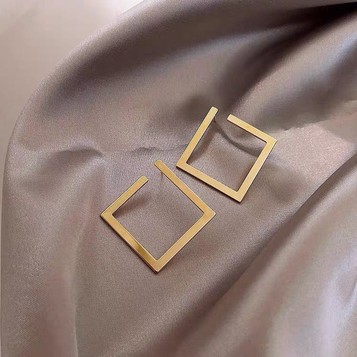 Fashionable Oversized Square Earrings