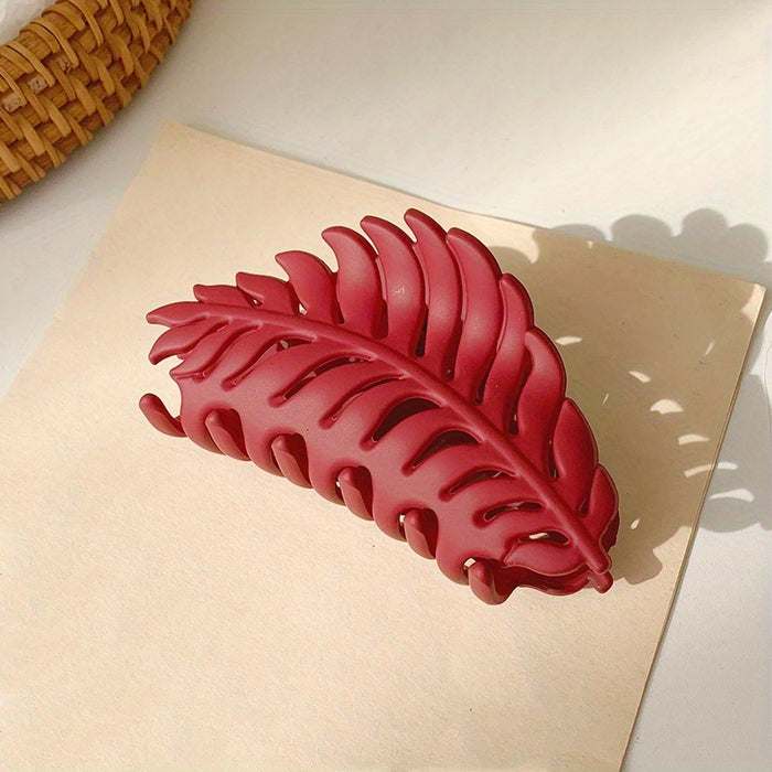 Elegant Matte Leaf Hair Clip for Women Practical Hairpin for All Hair Types