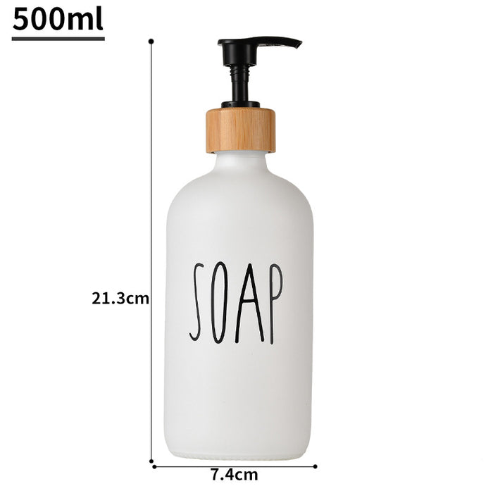 Press pump head vial shampoo body wash bottle black and white 500ml