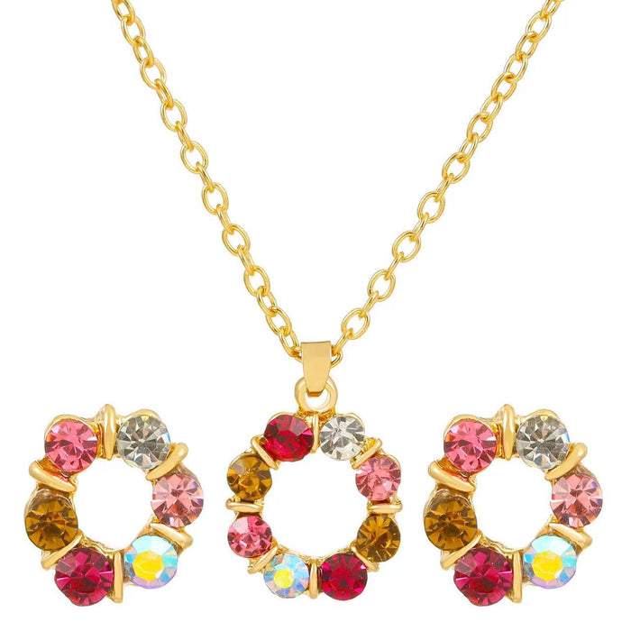 Charming and unique women's pendant necklace and earring set