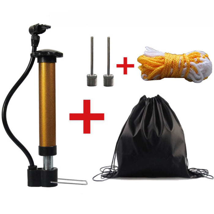 Portable Bike Pump with Ball Needle and Mesh Bag for Basketball, Football, Volleyball, and Bike Tires