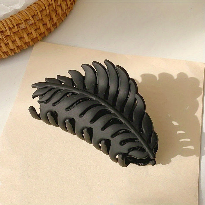 Elegant Matte Leaf Hair Clip for Women Practical Hairpin for All Hair Types