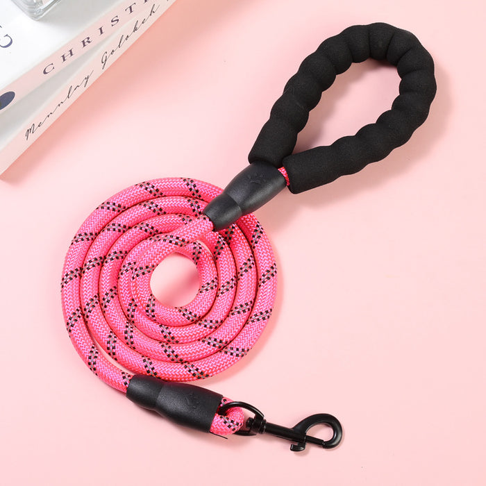 Premium Pet Leash with Reflective Round Rope and Strong Metal Clasp