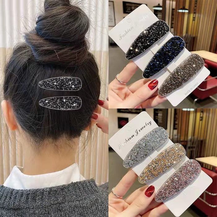 Trendy Hair Accessory for Women's Half-up Hairstyles with Rhinestone and Waterdrop Design