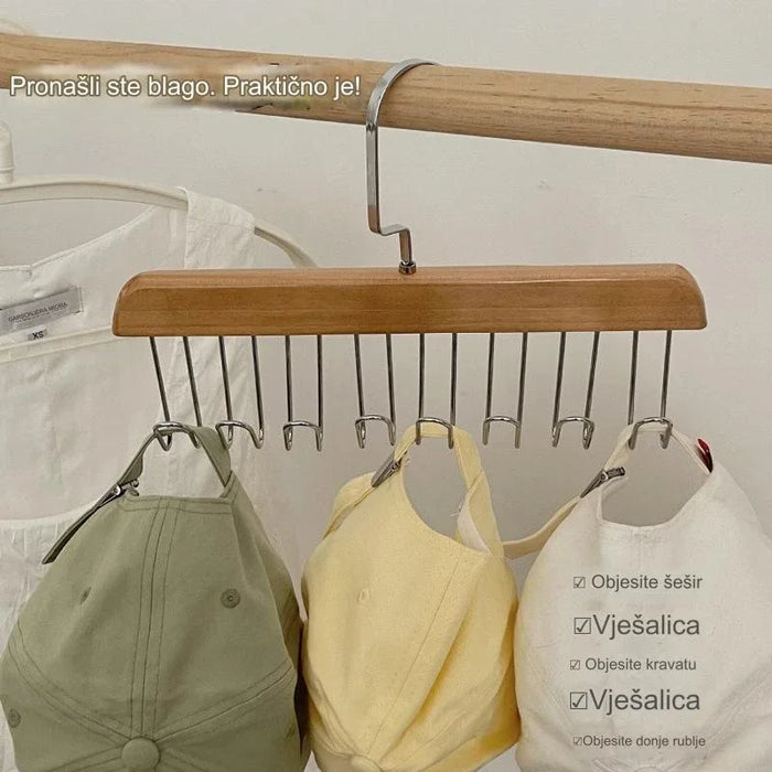 Stylish solid wood hangers for underwear, belts, vests, scarves and socks