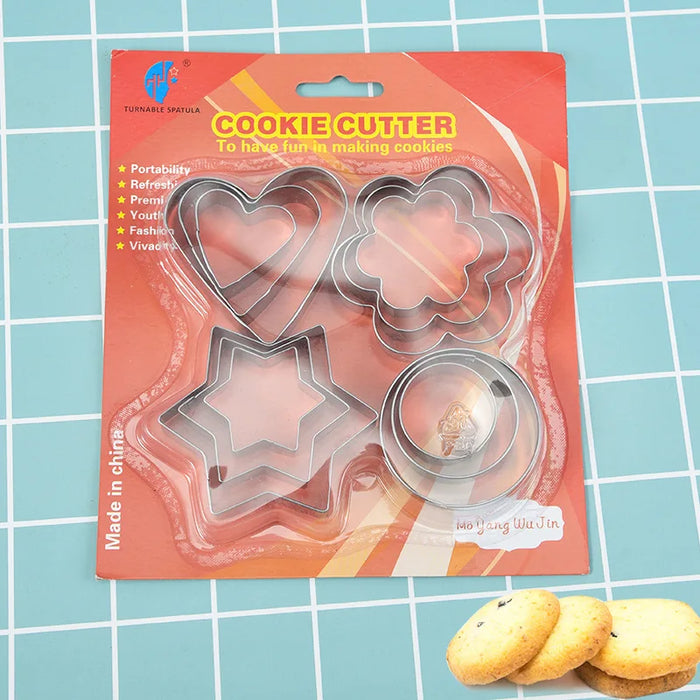 Stainless Steel Cookie Cutters, 12 Piece Set for Christmas Cookies and DIY Baking