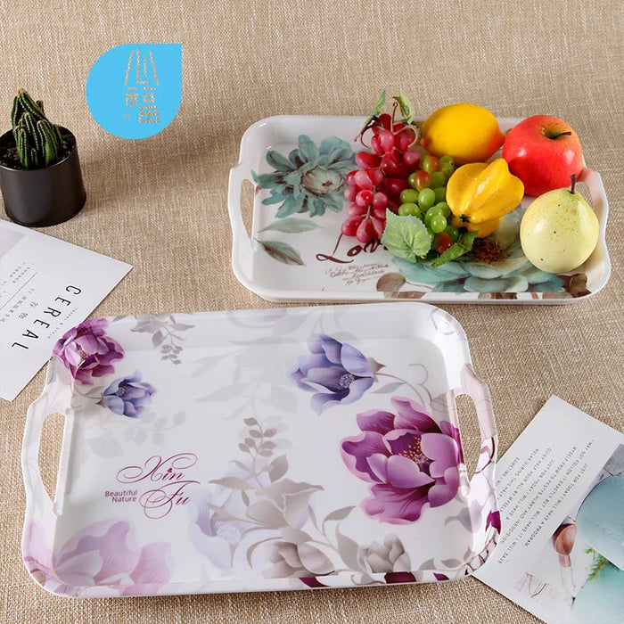 Creative European rectangular tea tray