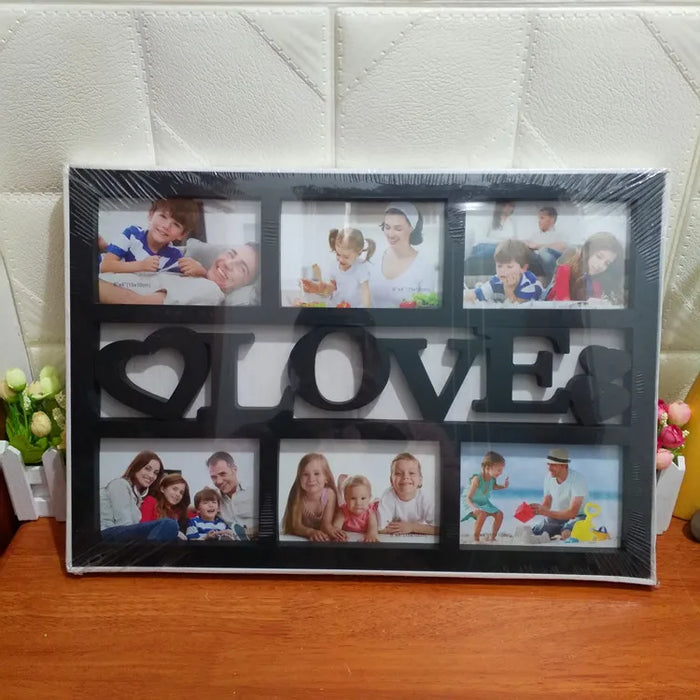 Unique creative wall-mounted photo frame combination plastic crafts