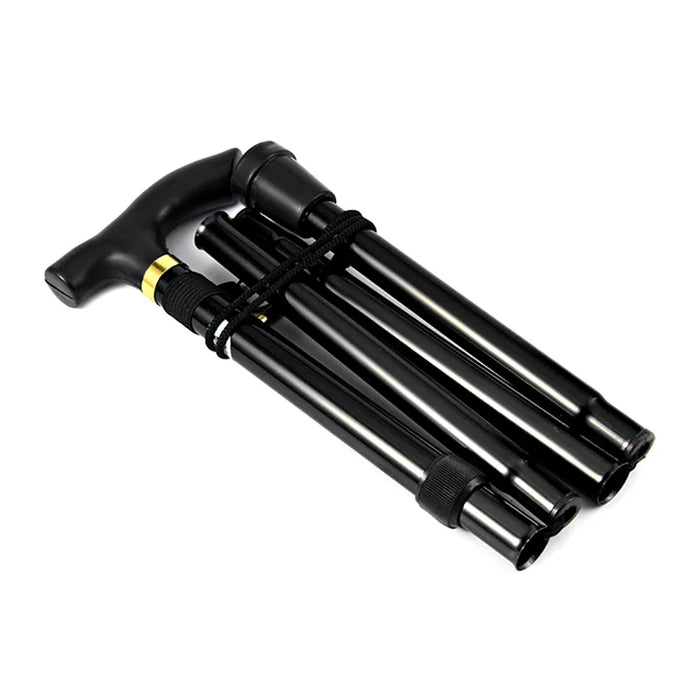 Aluminum alloy hiking cane that can be extended and folded, with adjustable 5-section senior cane