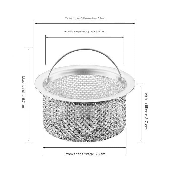 Stainless Steel Kitchen Sink Strainer Basket, Prevent Clogging and Filter Waste with this Garbage Disposal Catcher