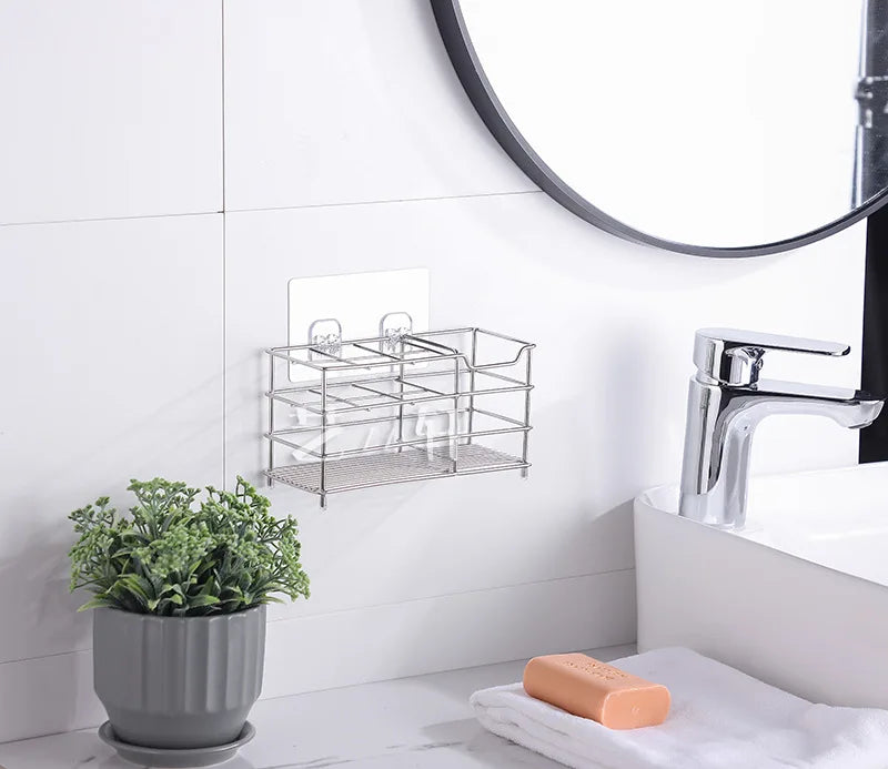 Innovative wall-mounted toothbrush holder