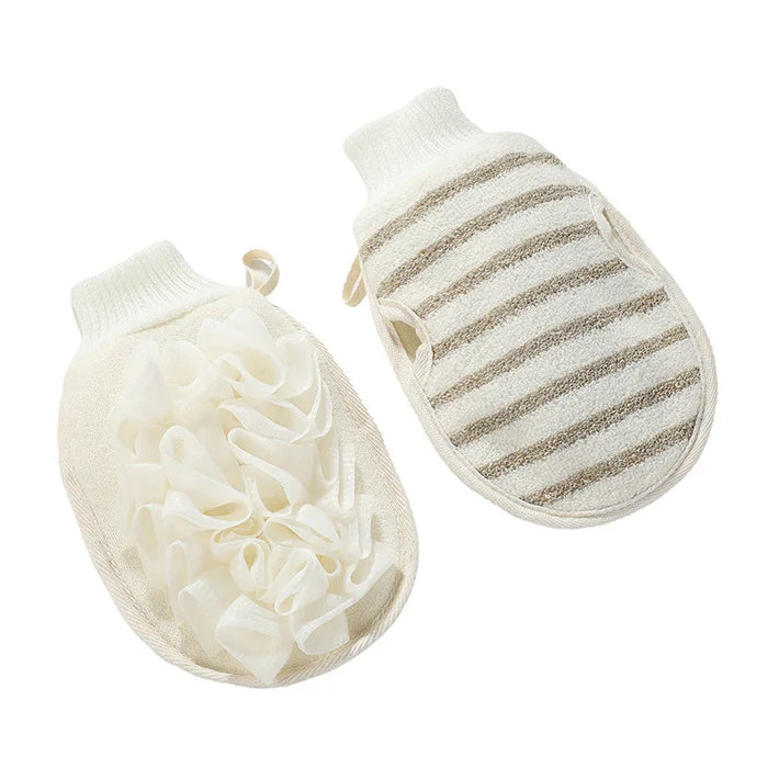 Double-Sided Bath Glove for Exfoliating and Cleansing