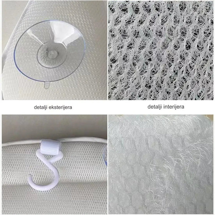 Machine Washable 3D Mesh Bath Pillow