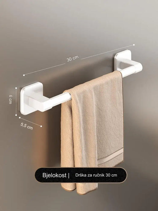 Aluminum towel bar non-punching rack