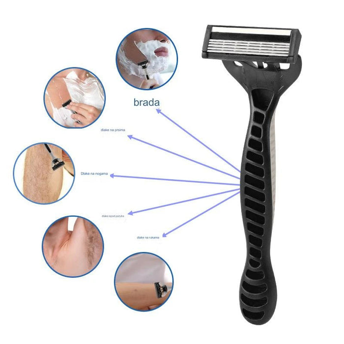 Men's disposable stainless steel shaver