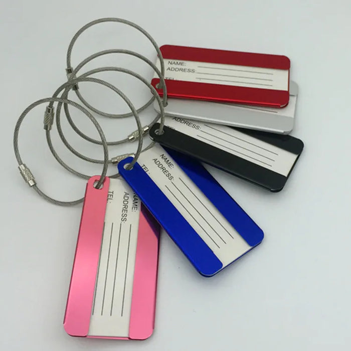 Fashion metal luggage tag made of high-quality aluminum alloy material