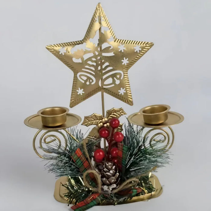 Festive christmas candlestick