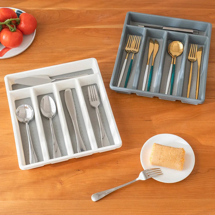 Practical Kitchen Utensil Organizer with Compartments for Knives, Forks, Spoons and More