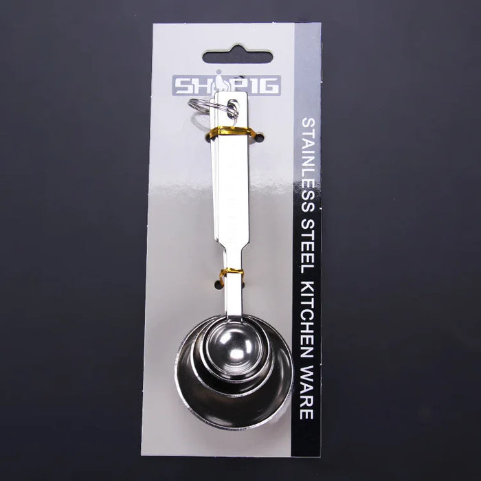 Stainless Steel Measuring Spoon Set - Color Box Included