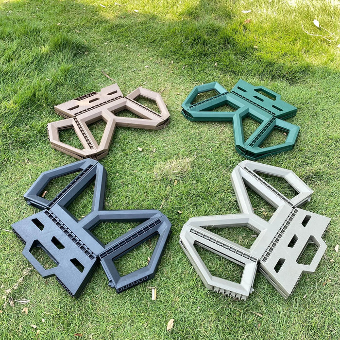 Portable plastic folding stool