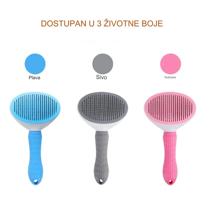 Professional pet grooming brush, one-click self-cleaning hair remover