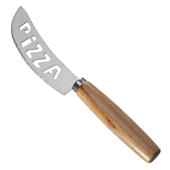 Household Rubber Wooden Handle Pizza Knife