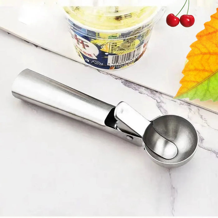 Stainless steel dual-purpose ice cream scoop