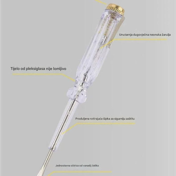 Transparent portable copper cap electrical test pen for household circuit detection