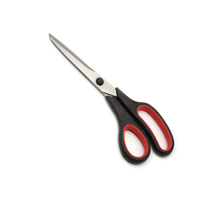 Premium Black and Red Rubber Handle Scissors for Office and School