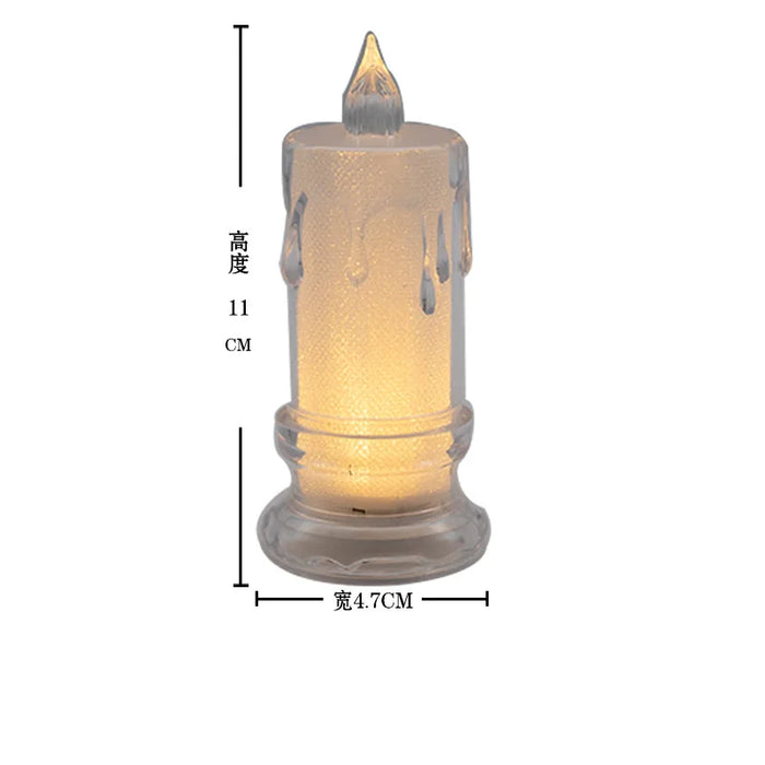 Innovative decoration with transparent electronic candles and starry sky crystal tea lamps