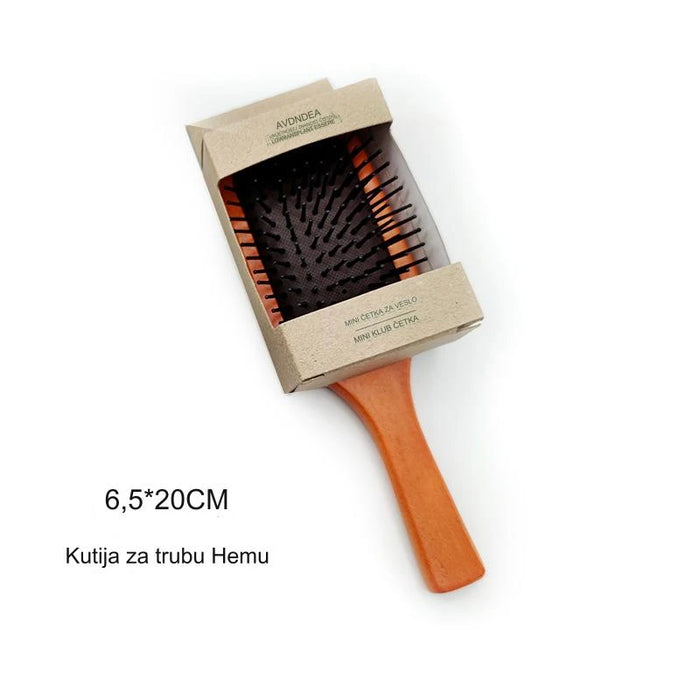 Wooden Cushion Comb - Massage Scalp Detangling Hair with Airbag, Anti-static for Home, Long, Curly or Straight Hair