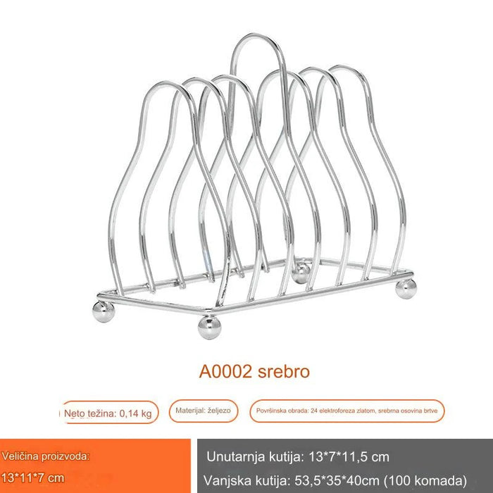 Triangular Kitchen Iron Cutlery Rack with Drain Rack