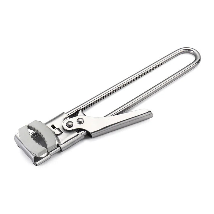 Stainless steel can opener with adjustable manual