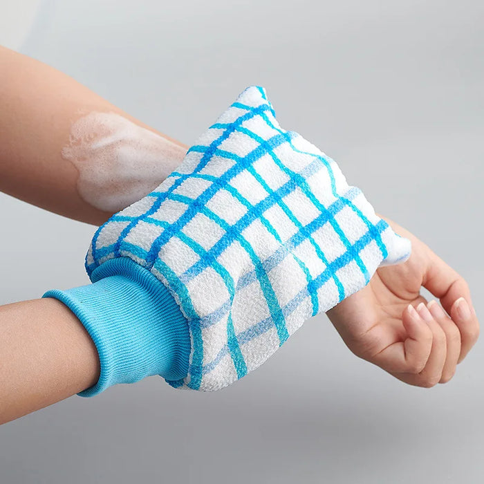 Thickened Bath Scrubber, Exfoliating Shower Glove for Back Scrubbing, Gray Dirt Washing Sponge