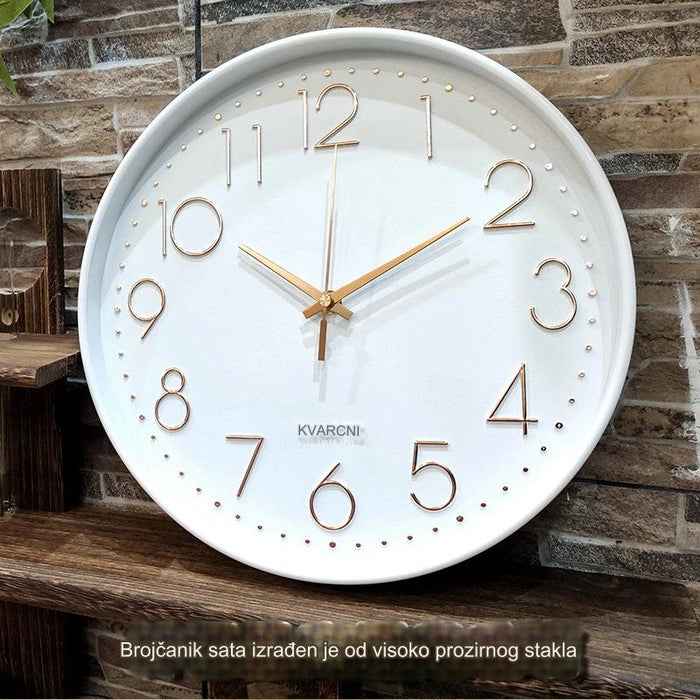 Ultra-quiet decorative living room wall clock