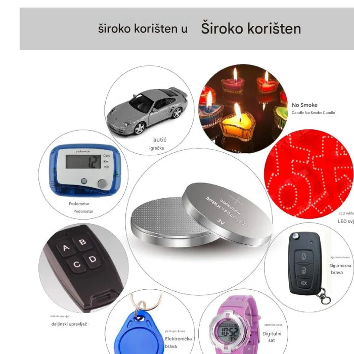 Long-lasting Button Cell Batteries for Remote Control, Candle Lights and Electronics