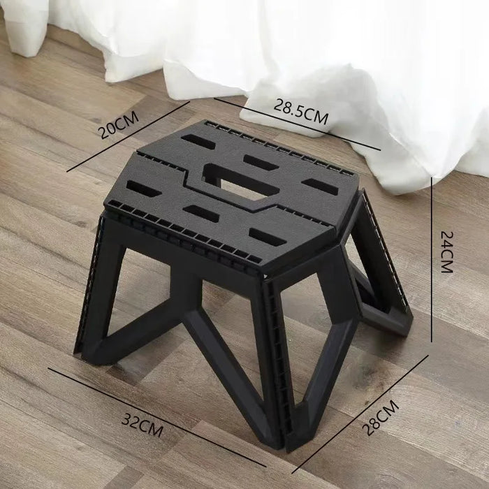 Portable plastic folding stool