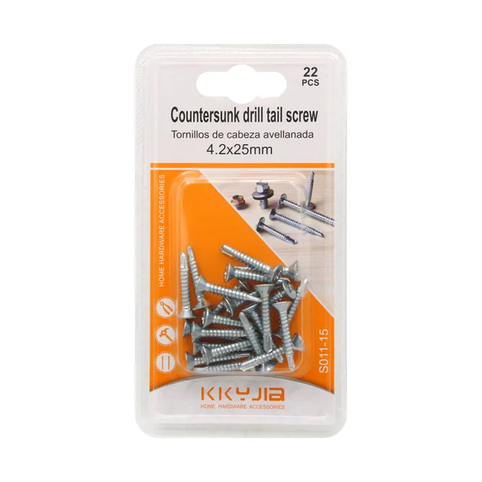 High-quality countersunk head drill tail screws, ideal for woodworking projects